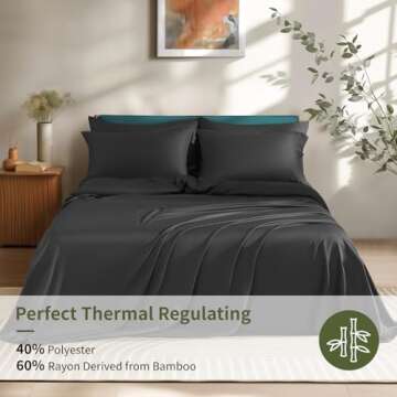 Luxurious Shilucheng 6 Piece Cooling Sheet Set for Queen Beds