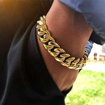 PY BLING Gold Plated Heavy Cuban Chain for Men