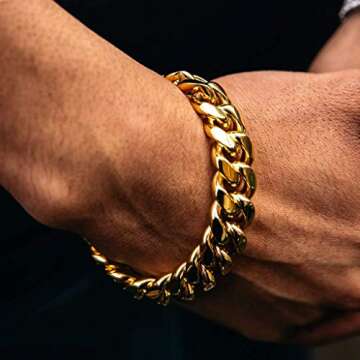 PY BLING Gold Plated Heavy Cuban Chain for Men