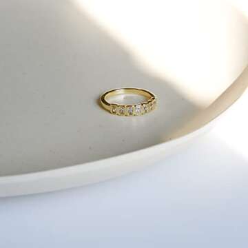 Elegant Emerald Cut CZ Eternity Band for Celebrations