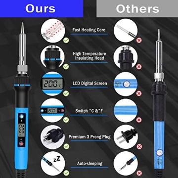 80W LCD Digital Soldering Iron Kit for Precise Soldering