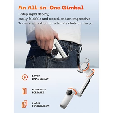 Insta360 Flow Gimbal Stabilizer for Smartphone, AI Tracking