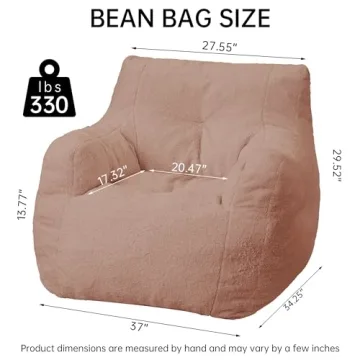 Luxurious DKLGG Sherpa Bean Bag Chair for Cozy Spaces