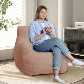 Luxurious DKLGG Sherpa Bean Bag Chair for Cozy Spaces