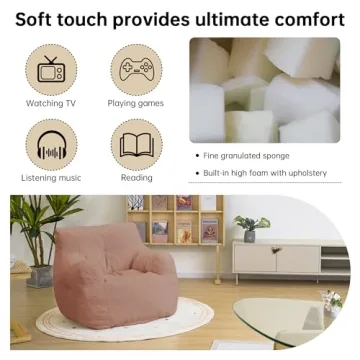 Luxurious DKLGG Sherpa Bean Bag Chair for Cozy Spaces