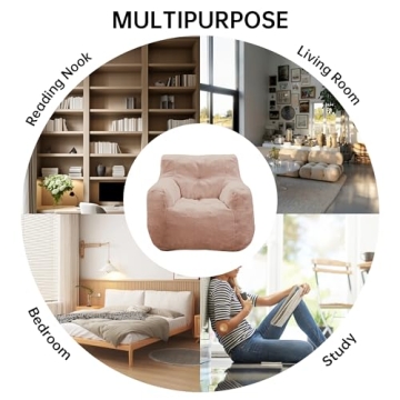 Luxurious DKLGG Sherpa Bean Bag Chair for Cozy Spaces