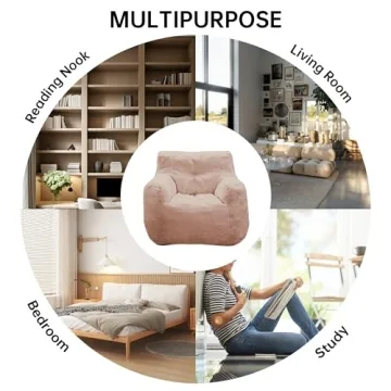 Luxurious DKLGG Sherpa Bean Bag Chair for Cozy Spaces