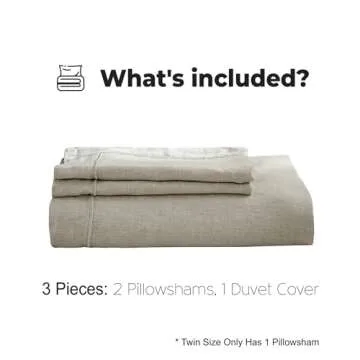 Simple&Opulence 100% Linen Duvet Cover Set - Queen Size