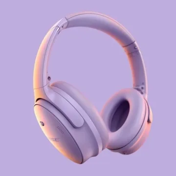 Bose QuietComfort Wireless Noise Cancelling Headphones, Bluetooth Over Ear Headphones with Up to 24 Hours of Battery Life, Chilled Lilac - Limited Edition Color (Renewed)