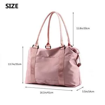 Pink Duffle Tote Bag for Women Travel Bag with Trolley Sleeve