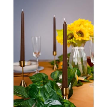 CANDWAX 10 inch Taper Candles Set of 12 - Dripless & Unscented