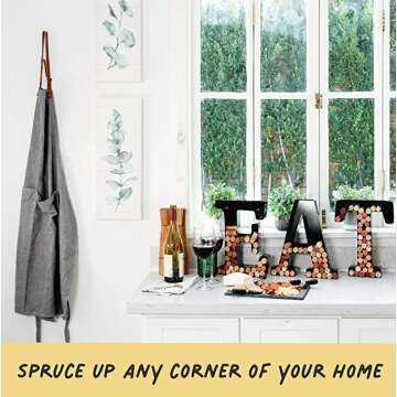 Metal Wine Cork Holder A-Z for Stylish Home Decor