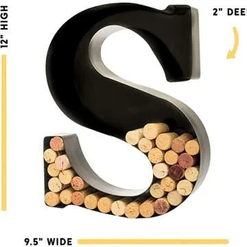 Metal Wine Cork Holder A-Z for Stylish Home Decor