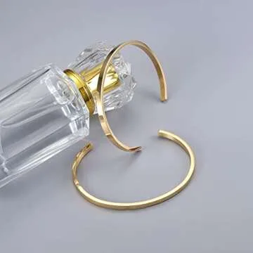 MILACOLATO 2 Pcs Gold Thin Cuff Bracelet for Him and Her 18K Gold Plated Twisted Couple Bracelets Simple Delicate Adjustable Cuff Bangle Bracelet for Women Men Couple Valentine's Day Mothers Day Gifts