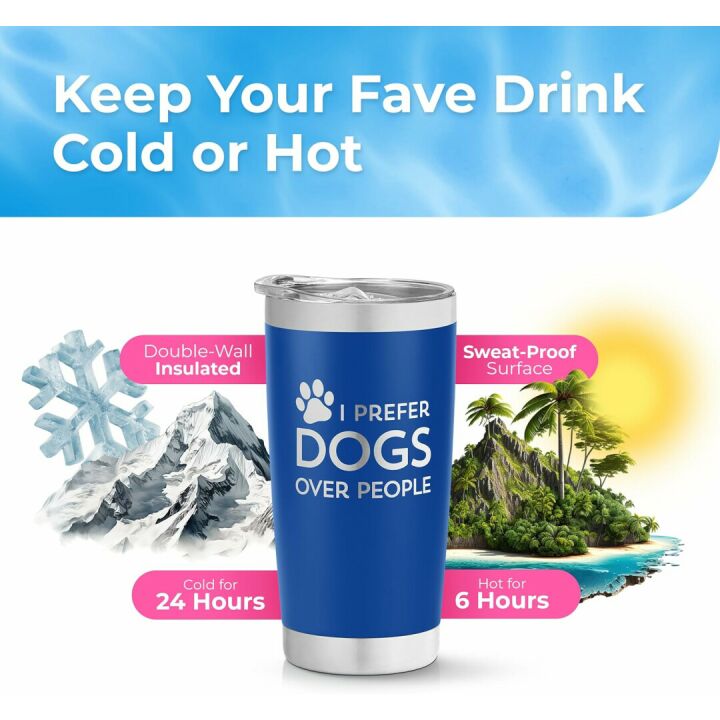 Funny Dog Lover Travel Tumbler - Insulated & Personalized