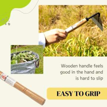 nascom Japanese Gardening Tool Hand Weeder Made in Japan Ambidextrous