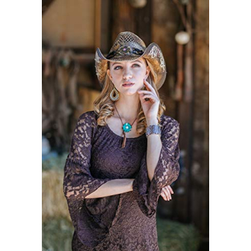 Stylish Women’s Glory Rider Western Hat with Flowers & Rhinestones