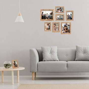 iRahmen 8x10 Picture Frame Set - Rustic Brown Real Glass
