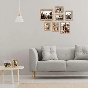 iRahmen 8x10 Picture Frame Set - Rustic Brown Real Glass