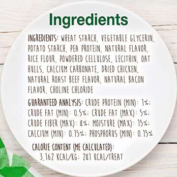 Nylabone Healthy Edibles Natural Dog Chews Long Lasting Chicken Flavor Treats for Dogs, Medium/Wolf (2 Count)