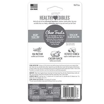 Nylabone Healthy Edibles Natural Dog Chews Long Lasting Chicken Flavor Treats for Dogs, Medium/Wolf (2 Count)