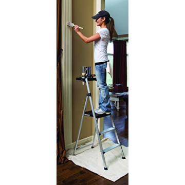Lightweight Aluminum 3-Step Ladder with Project Tray