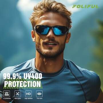 Men's Polarized Sports Sunglasses UV400 | Foliful 3 Pack