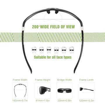 Men's Polarized Sports Sunglasses UV400 | Foliful 3 Pack