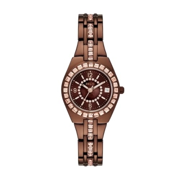 Relic by Fossil Women's Queen's Court Three-Hand Date Brown Alloy Metal Bracelet Dress Watch