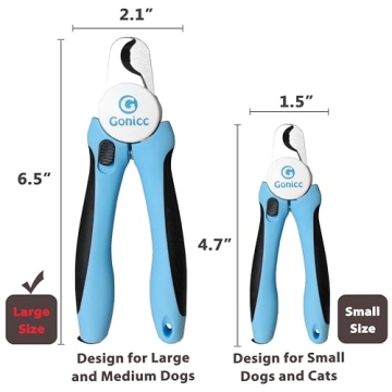 Gonicc Pet Nail Clippers with Safety Guard & Free Nail File