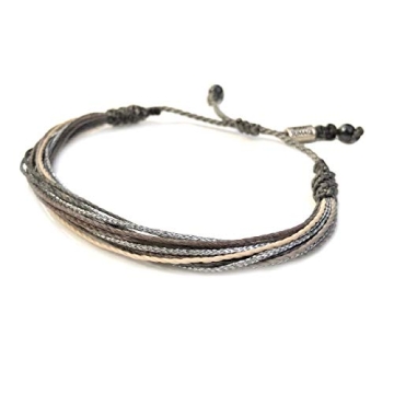 Grey String Bracelet with Hematite Stones - Adjustable Unisex Friendship Bracelet by Rumi Sumaq