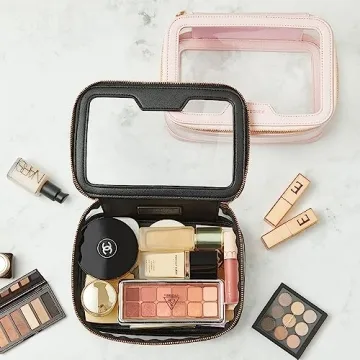 ROWWNYEON Waterproof Travel Makeup Organizer Black