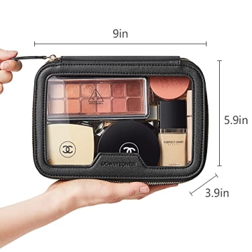 ROWWNYEON Waterproof Travel Makeup Organizer Black