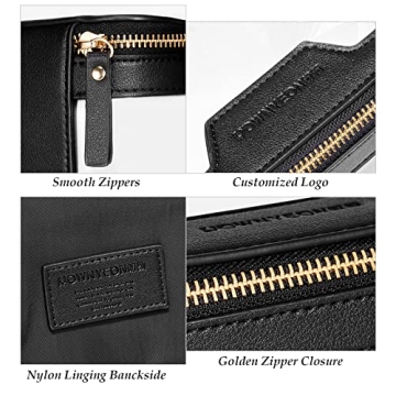 ROWWNYEON Waterproof Travel Makeup Organizer Black