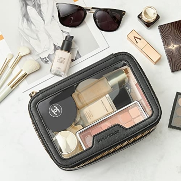 ROWWNYEON Waterproof Travel Makeup Organizer Black