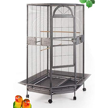 64" Extra Large Corner Bird Flight Breeding Cage for Parrots