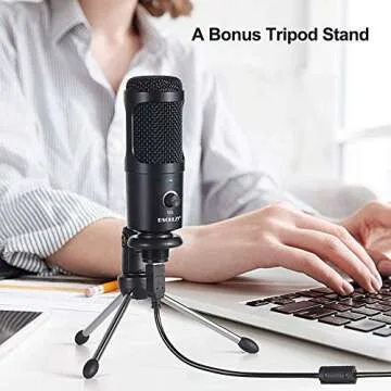 Professional USB Condenser Microphone for Gaming and Podcasting