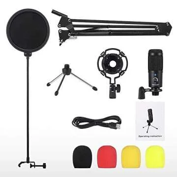 Professional USB Condenser Microphone for Gaming and Podcasting