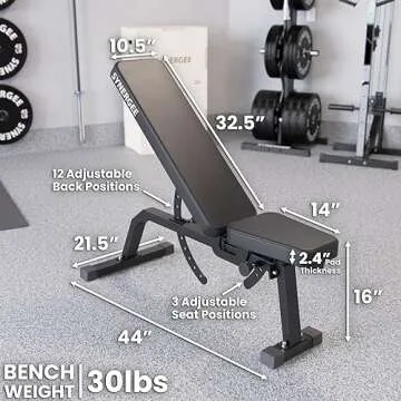 Synergee Adjustable Workout Bench for All Needs