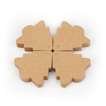 jijAcraft Christmas Gift Tags, 100Pcs Christmas Tree Shape Tags with String, Blank Gift Tags, Kraft Paper Tags, Christmas Gift Name Tags for Presents,Gift Bags Wrapping, Christmas DIY Crafts