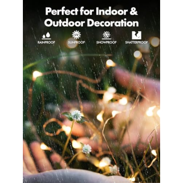 Twinkle Star Solar String Lights - 80 FT Waterproof 8 Modes