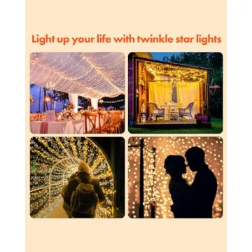 Twinkle Star Solar String Lights - 80 FT Waterproof 8 Modes