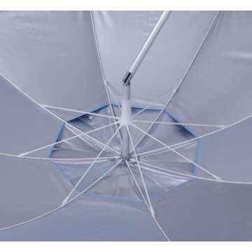 Tommy Bahama Beach Umbrella with Integrated Anchor and Tilt