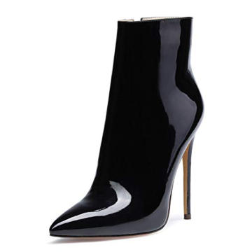 Castamere Womens High Heel Ankle Boots Pointed Toe Slip-on Stiletto Boot with Zipper