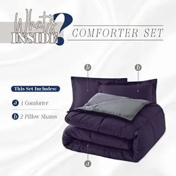 Elegant Comfort Reversible Comforter Set, Cozy & Soft