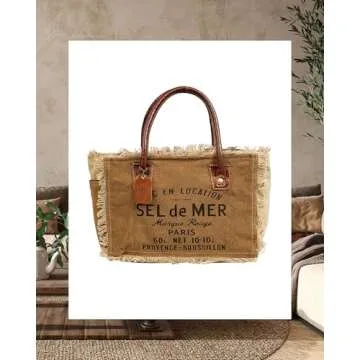 Myra Bags Sel De Mer Upcycled Canvas Hand Bag S-1046
