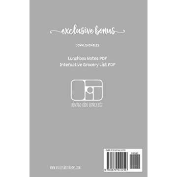 BENTGO KIDS LUNCH BOX - Weekly meal planner for school and summer camp lunches: This lunch journal i...