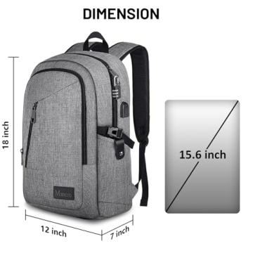 Mancro Laptop Backpack with USB Port and Locking System