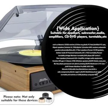 Monosaudio Isolation Feet HiFi Feet 4Pcs 40x20mm Aluminum Universal Turntable Feet with Non-Slip Rubber Rings No Need Adhesive for Audio,Speakers,Subwoofers,Home Theater,Turntable,DAC(Silver Color)