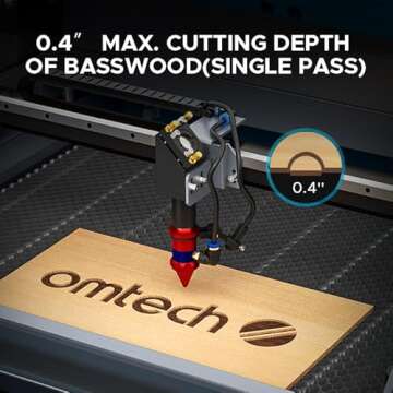 OMTech 90W CO2 Laser Engraver with Autofocus and Water Chiller